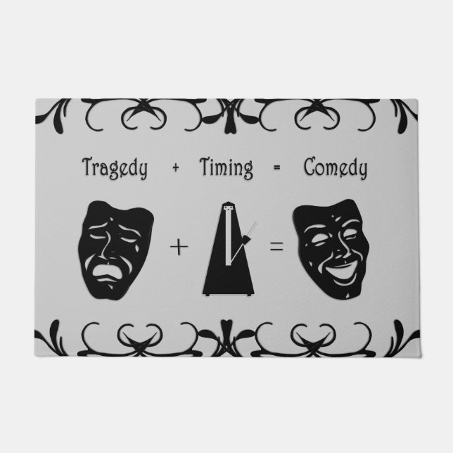Paillasson Tragédie + Timing Equals Comédie Théâtre (Devant)