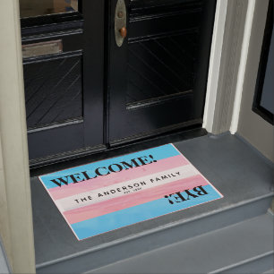 Paillasson Transgender Flag Beach Accueil personnalisé