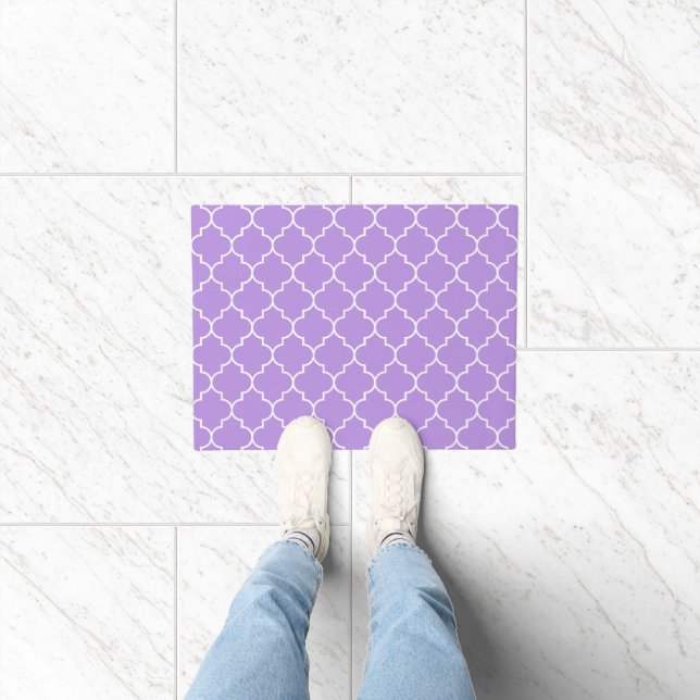 Paillasson Trellis pourpre, Quatrefoil, Trellis marocain (Intérieur)