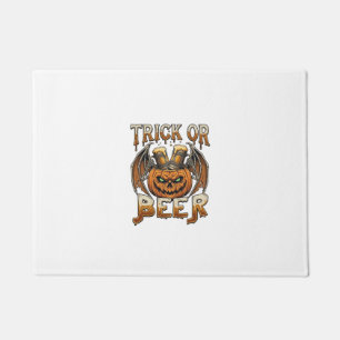 Paillasson Trick Or Beer Halloween Citrouille Squelette Ailes