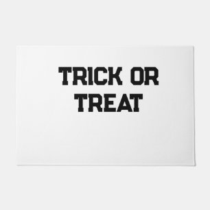 Paillasson Trick ou. Traiter Halloween éffrayant noir simple