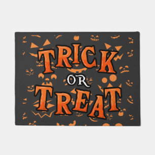 Paillasson Trick ou traiter les portes d'Halloween