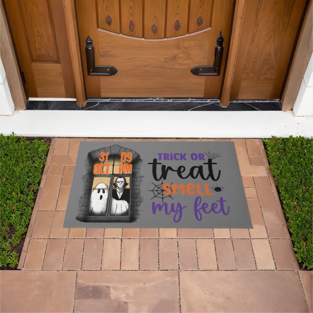 Paillasson Trick ou traiter l'odeur mes pieds Halloween (De plein air)