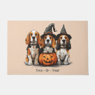 Paillasson Trick Ou Treat Halloween Chiens Beagles