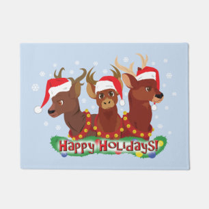 Paillasson Trois cerfs de Noël
