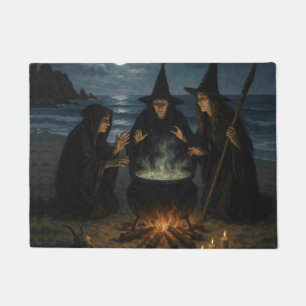 Paillasson Trois Sorcières Brew Cauldron Pleine lune Beach
