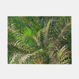 Paillasson Tropique des contours de palmiers clairs du couche