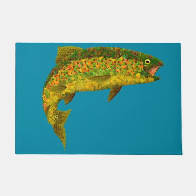 Paillasson Truite arc-en-ciel à feuilles d'Aspen 3 (Devant)