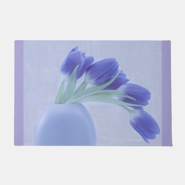 Paillasson Tulipes bleues encore vie (Devant)