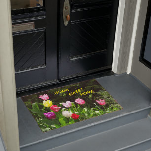 Paillasson Tulipes colorées MAISON DOUCE MAISON Porte Mat