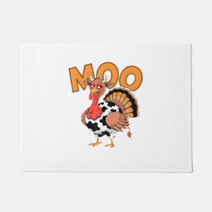 Paillasson Turquie Moo Costume de vache drôle Thanksgiving Tu