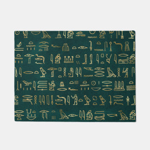 Paillasson Typographie égyptienne des Hiéroglyphes d'or
