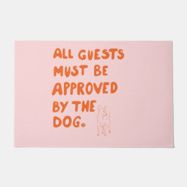 Paillasson Typographie manuscrite avec illustration de chien