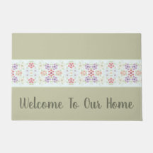 Typographie Vert Olive Avec Pastel Floral