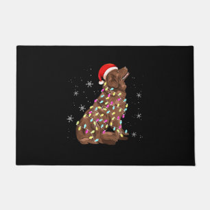 Paillasson Un cadeau léger de Noël à Terre-Neuve amoureux de
