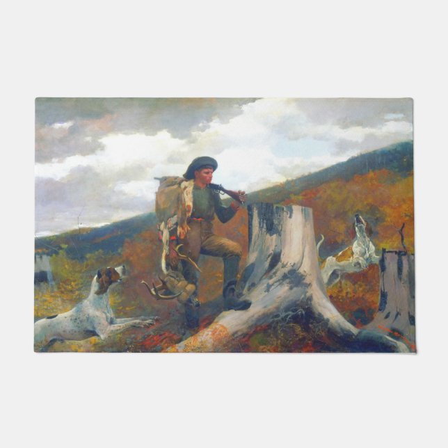 Paillasson Un chasseur et des chiens Winslow Homer Circa 1891 (Devant)