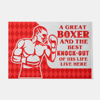 Paillasson Un Grand Boxer Vit Ici Mat, Boxer Drôle