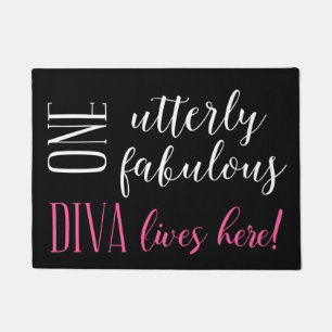 Paillasson Une "DIVA" tout à fait fabuleuse vit ici ! - Tapi