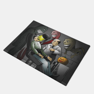 Paillasson Une nuit d'Halloween chez le dentiste