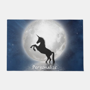 Paillasson Unicorne Silhouetté Contre Pleine lune Personnalis