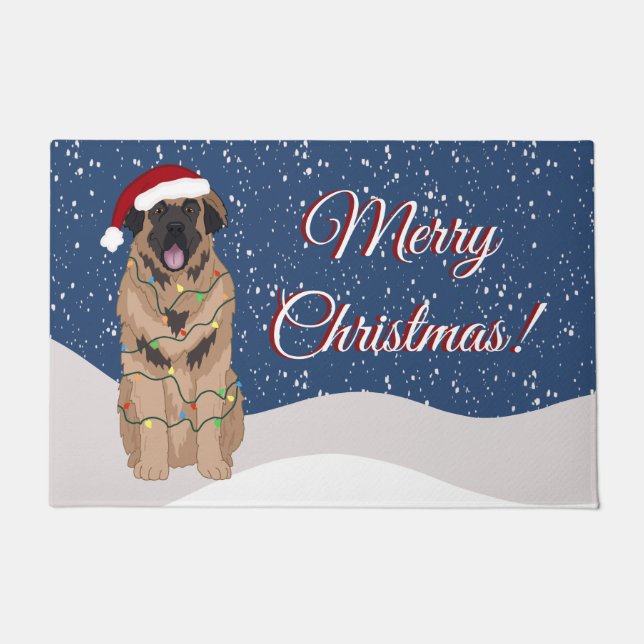 Paillasson Vacances Noël Leonberger (Devant)