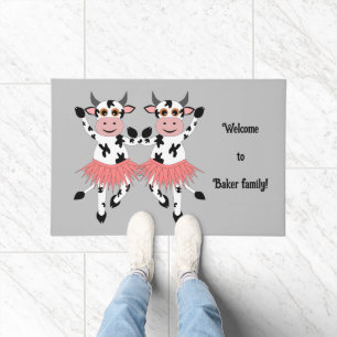 Paillasson Vaches dansantes mignonnes et amusantes