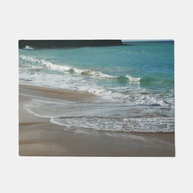 Paillasson Vagues sur la plage bleu turquoise Océan (Devant)
