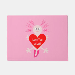 Paillasson Valentines Jour Amour Coeur Axolotl