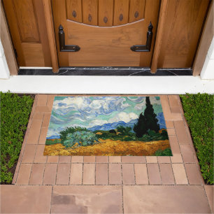 Paillasson Van Gogh - Wheatfield avec Cypress Tree