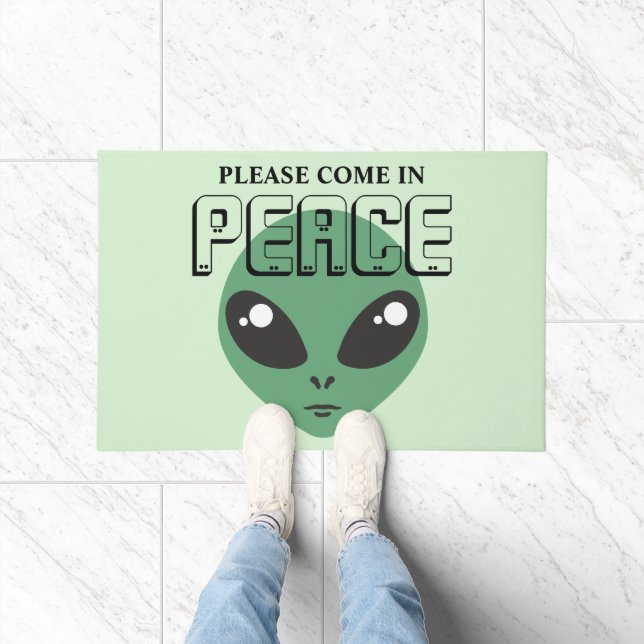 Paillasson Venez en paix Alien (Intérieur)