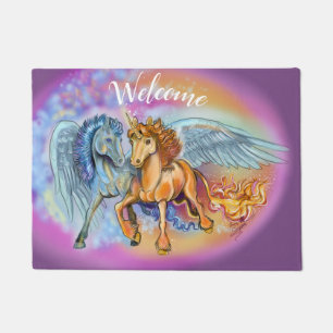 Paillasson Vent et flamme, Pegasus et Unicorne