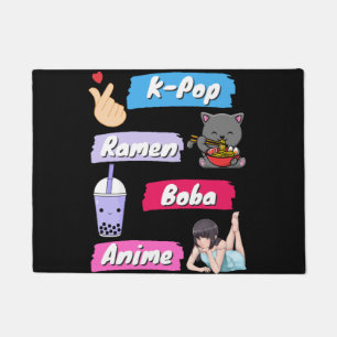 Paillasson Ventilateur de culture K-Pop, Ramen, Boba et Anime