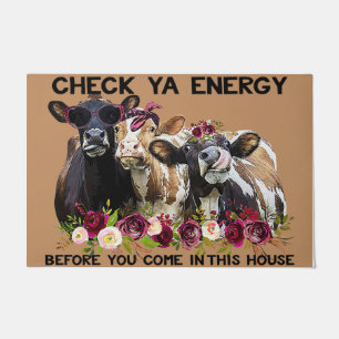 Paillasson Vérifier Ya Energie Vaches Porte, Vache Mignonne A