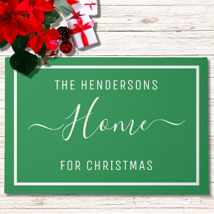 Paillasson Vert de Noël personnalisé