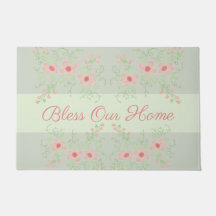 Vert gris pastel avec rose