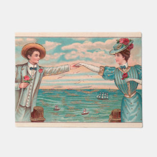 Paillasson Victorian Beach Love Dressy Ocean Mariage Couple