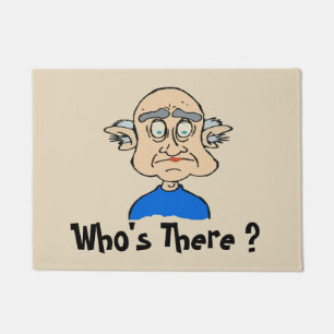 Paillasson Vieux Homme, comique Qui est là ?