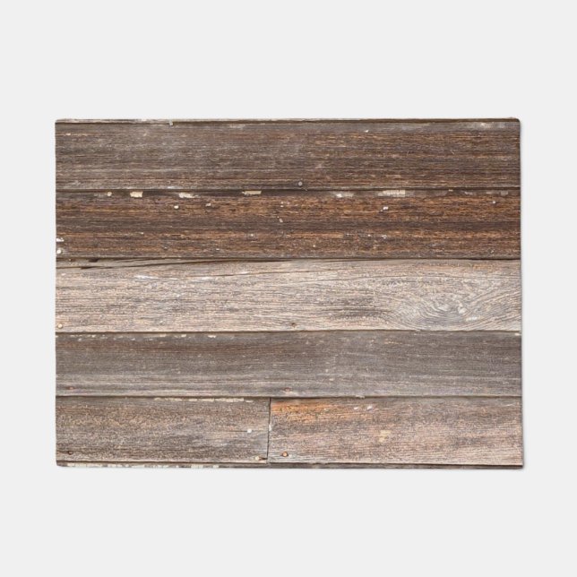 Paillasson Vieux mur extérieur en bois Patiné d'une ferme (Devant)