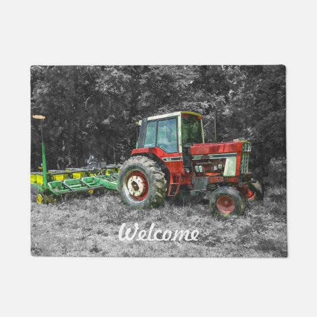 Paillasson Vieux tracteur international Painterly (Devant)