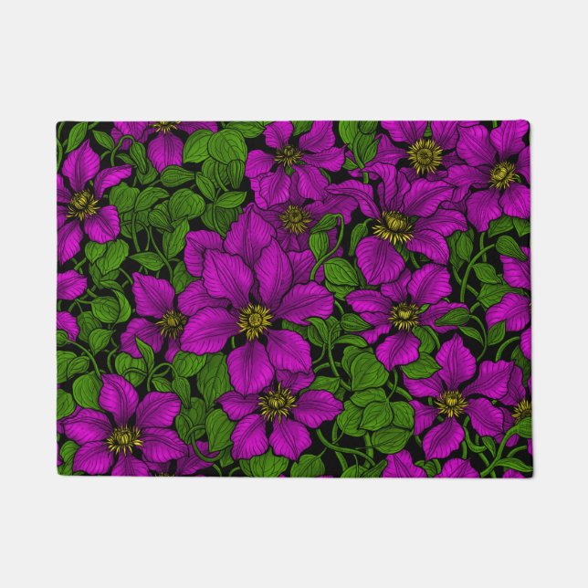 Paillasson Vigne Clematis rose (Devant)