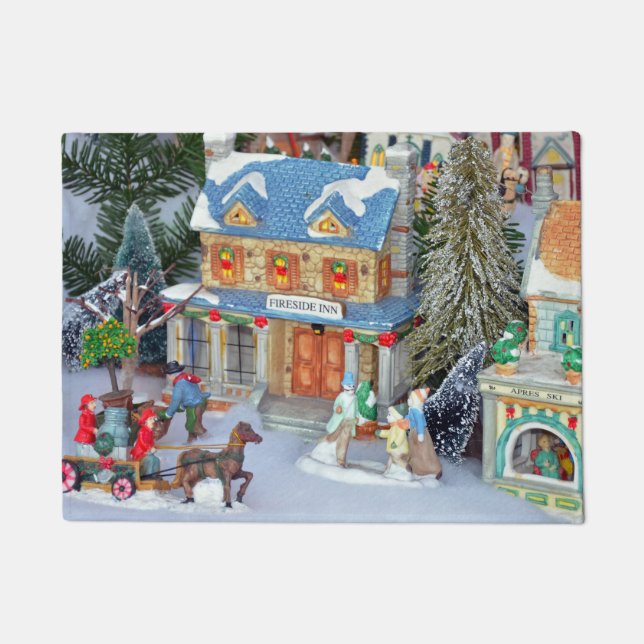 Paillasson Village miniature de Noël (Devant)