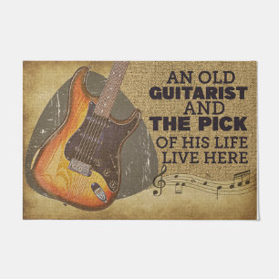 Paillasson Vinatge Guitare Lecteur Cadeau, Cadeau Maison