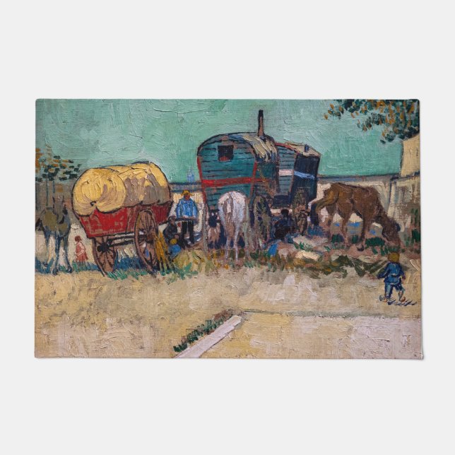 Paillasson Vincent Van Gogh - Caravanes, Camp de Tziganes prè (Devant)