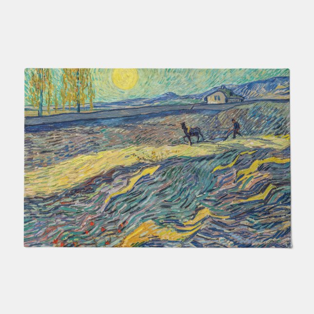 Paillasson Vincent van Gogh - Champ avec des agriculteurs lab (Devant)