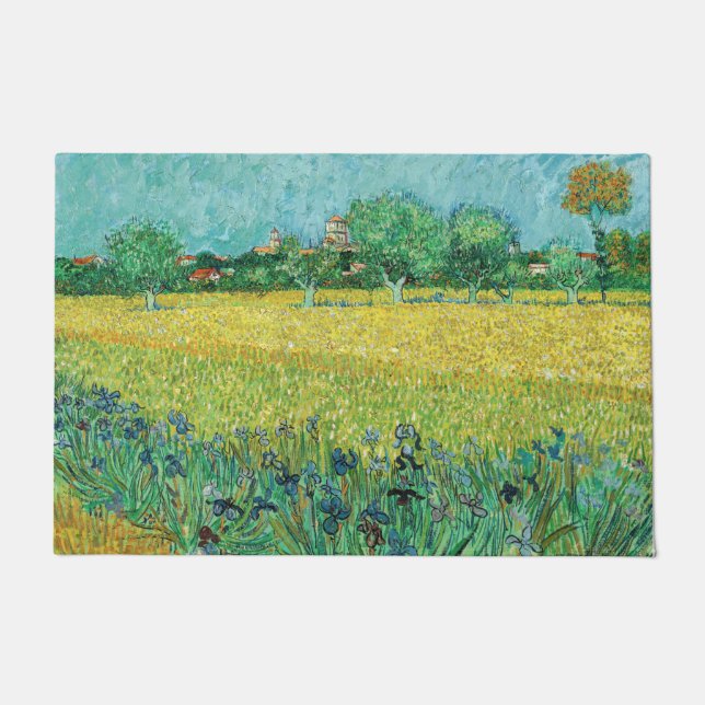 Paillasson Vincent van Gogh - Champ avec Iris près d'Arles (Devant)