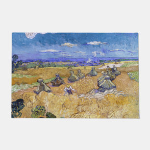 Paillasson Vincent van Gogh - Meules de blé avec des moissonn