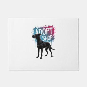 Paillasson Vintage Adoptez Ne Faites Pas D'Achats Chien Graff