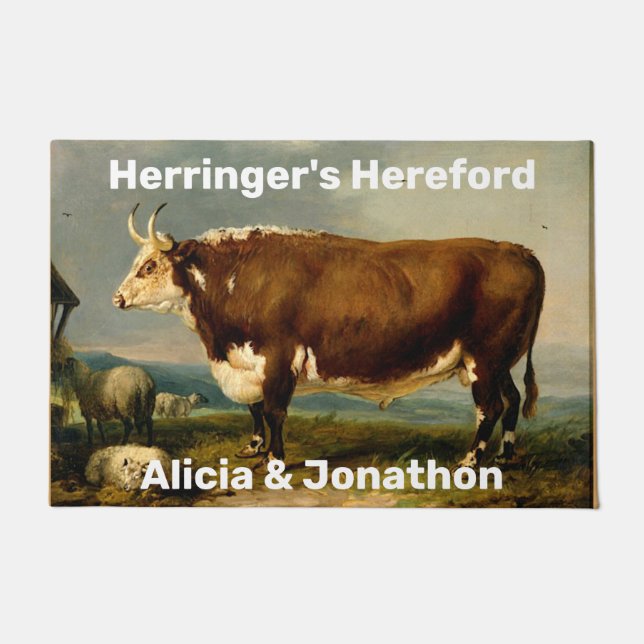 Paillasson Vintage Hereford Bull (Devant)