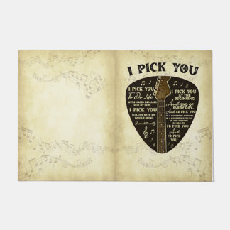 Paillasson Vintage I Pick You Doormat, Guitarist Present