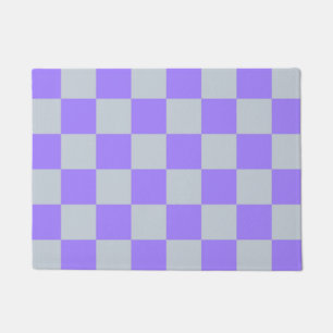 Paillasson Violet À damiers En vichy Motif